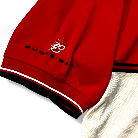 Vintage Y2K Chase NASCAR Polo Earnhardt JR Budweiser Embroidered Red White Large - Picture 4 of 8